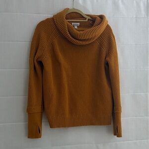 Market & Spruce Mustard Cowl Neck Sweater